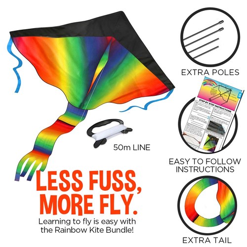 Rainbow kite einleiner - kite,