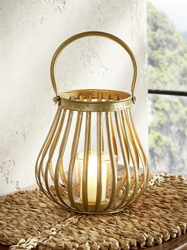 Metall windlicht gold - metall,