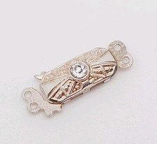 Schmuckschließe 835 Silber 2 Reihig Armband Ketten Perlen Verschluss Sterling 