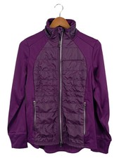 TCHIBO Damen Sweatjacke Gr. 40/M Lila Sportlich Reißverschluss Gesteppt