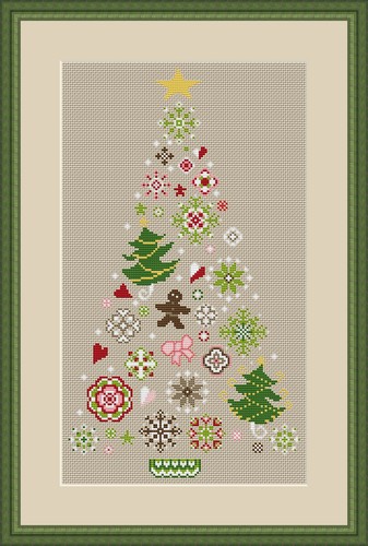 Stickvorlage tannenbaum - ,