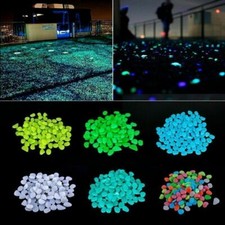 100/200/300Stk. Leuchtsteine Leuchtkiesel leuchtende Deko Kiesel Steine Garten