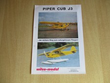 Info-Karte von Modellflugzeug Piper Cub J3 aus 1987