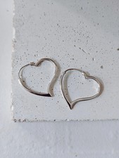 Herz Creolen aus 925 Silber