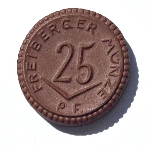 Pfennig notgeld freiberg - 25,