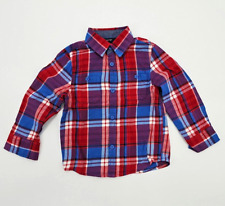 George Jungen Langarm Flanell Hemd Karieret in Gr. 80/86 (1,5-2 J)    Baumwolle