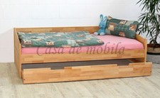 Massivholz Kojenbett 90x200 Schubladenbett Kernbuche geölt Schubkasten-bett holz