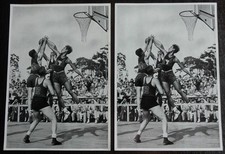 🔥   1936 Olympia  Berlin  BASKETBALL Lot  of 2  cards Philippen - Mexico 32:30