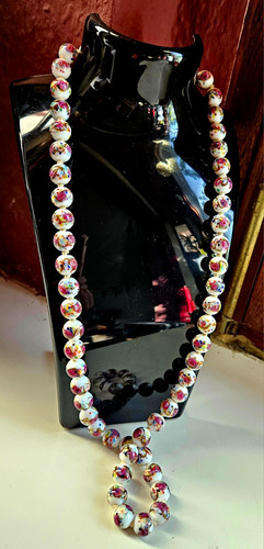Vintage cloisonné perlenkette - vintage,