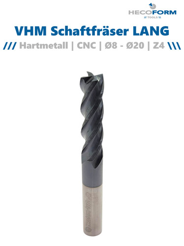 Vhm schaftfräser ø8 20mm - vhm,