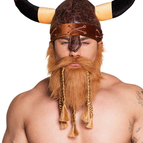 Wikinger bart kostüm - wikinger, braun