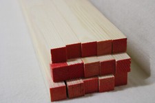 (a50)  15Stk 90cm Quadratleiste Kiefer gezinkt 20x20mm Vierkant Holzleisten