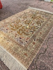 Antiker Seidenteppich mit Drachenmotiv 60×95cm