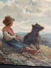 Antikes Ölgemälde Alpensturm