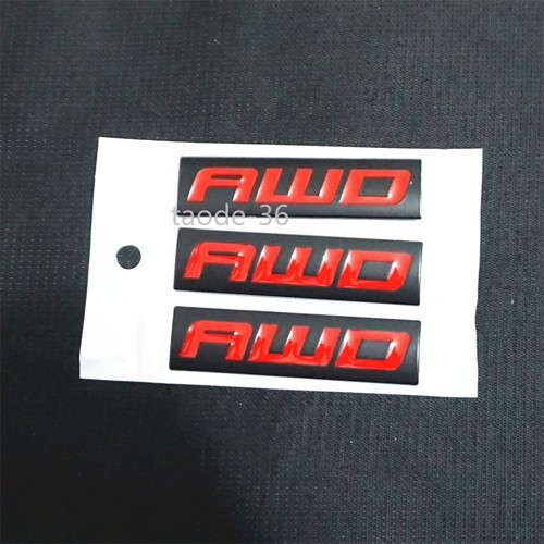 3pcs awd red matte - red, metal