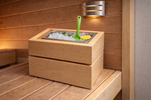 Sauna eisbehälter holz - holz, mit
