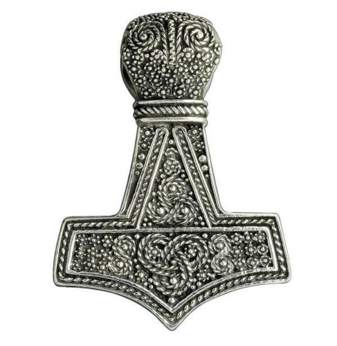 Thorshammer silber amulett - silber,