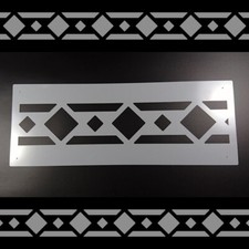 Bordüre Schablone Geometrisches Muster Quadrate - B2B46