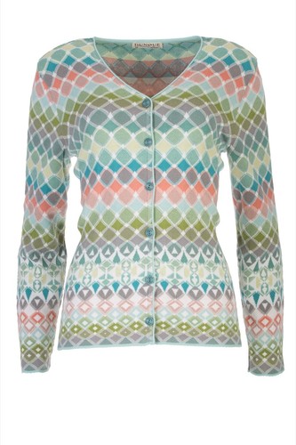 Jacquard strickjacke bunt - jacquard,