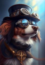 Wandbild: Steampunk-Hund