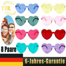 Sonnenbrille Gläser Liebe Hippie Herzförmige Brille Kostüm Partybrillen Karneval