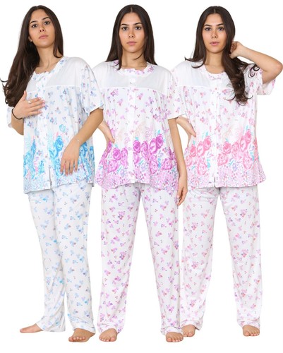 Damen blumen pyjama - blumen, set