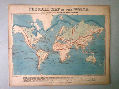 Vintage weltkarte physical - vintage,