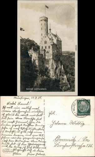 Ansichtskarte lichtenstein - ansichtskarte,