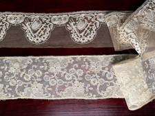 ALTE SPITZE - 2 Längen bestickter Tüll - Köcher, Musikinstrumente