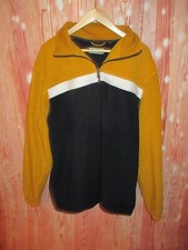 Mauro Ferrini Fleecepullover Troyer caramel marine weiss Grösse XXL