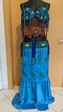Türkis Vintage Bauchtanz Kostüm Travestie Bellydance costume Karneval Fasching