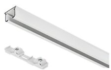 1-2 läufig Gardinenstange Innenschiene Decke weiße Schiene Aluminium Vorhang W