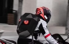 LED Motorrad Rucksack Schwarz
