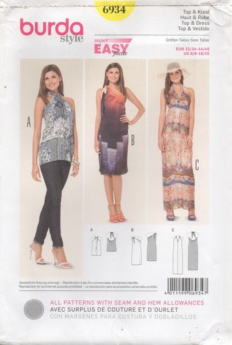 Burda schnittmuster 6934 - schnittmuster,