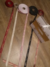 Chanel Dekoband, Geschenkband, Schwarz, Blau, Weiß, Gold, 5 Meter