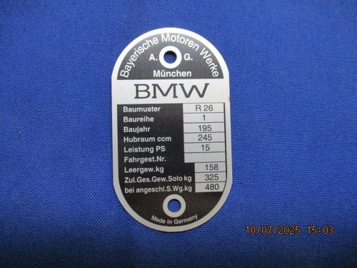 Bmw typenschild r26 - bmw,