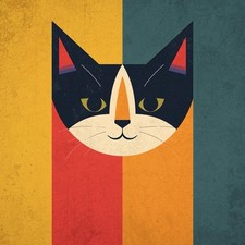 Katze Bauhaus De Stijl Konstruktivismus Poster Kunstdruck Kunst Art