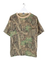 Vintage 90s Real Tree Single Stitch T-Shirt Braun S Herren