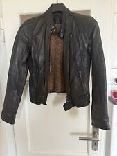 Mega Schöne Kurze Schwarze Lederjacke Von Jagger And Evans In Größe 38