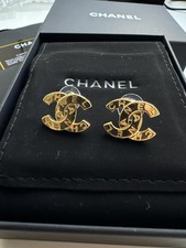 Ohrstecker Chanel CC Gold Weiß Schwarz Perlen Diamanté 
