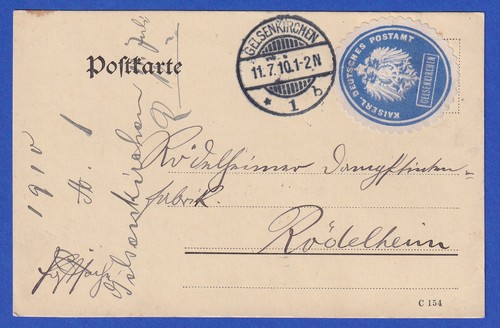 1911 postkarte mit - postkarte,