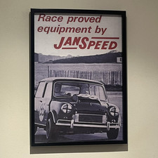 Janspeed Rennen bewährte Tuning-Ausrüstung für Mini Cooper etc. Garage Wandkunst Poster