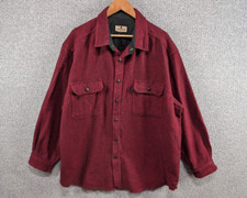 Woolrich Herren rot schwere Wolle Doppeltasche Worker Alaskan Shacket Jacke 2XL