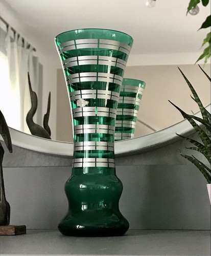 Vintage 60er glasvase glas - glasvase,