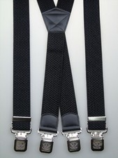 extra starke X-Hosenträger 40 mm breit versch. Farben wählen starke Krallenclips