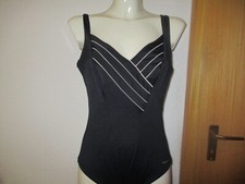 schwarzer Badeanzug CHARMELINE Gr. 38 - 40 Einteiler tiefer Rückenausschnitt