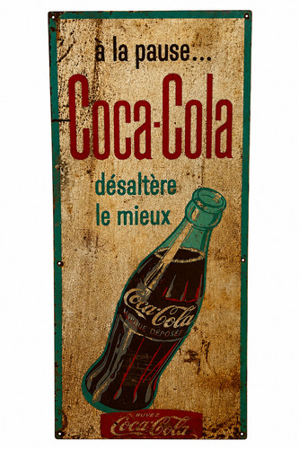 Großes altes coca cola - altes,