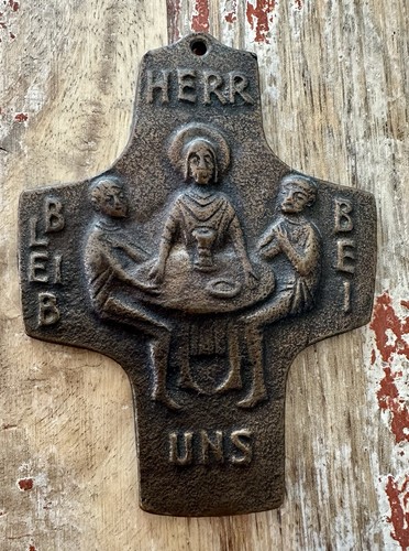 Vintage bronze wandkreuz - vintage,