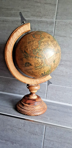 Deko globus aus 70er - deko, holz