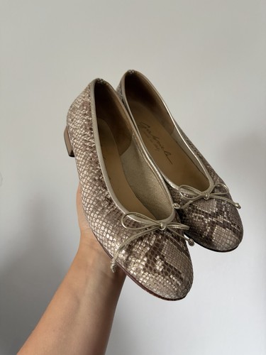 Vintage leder ballerinas - vintage,
